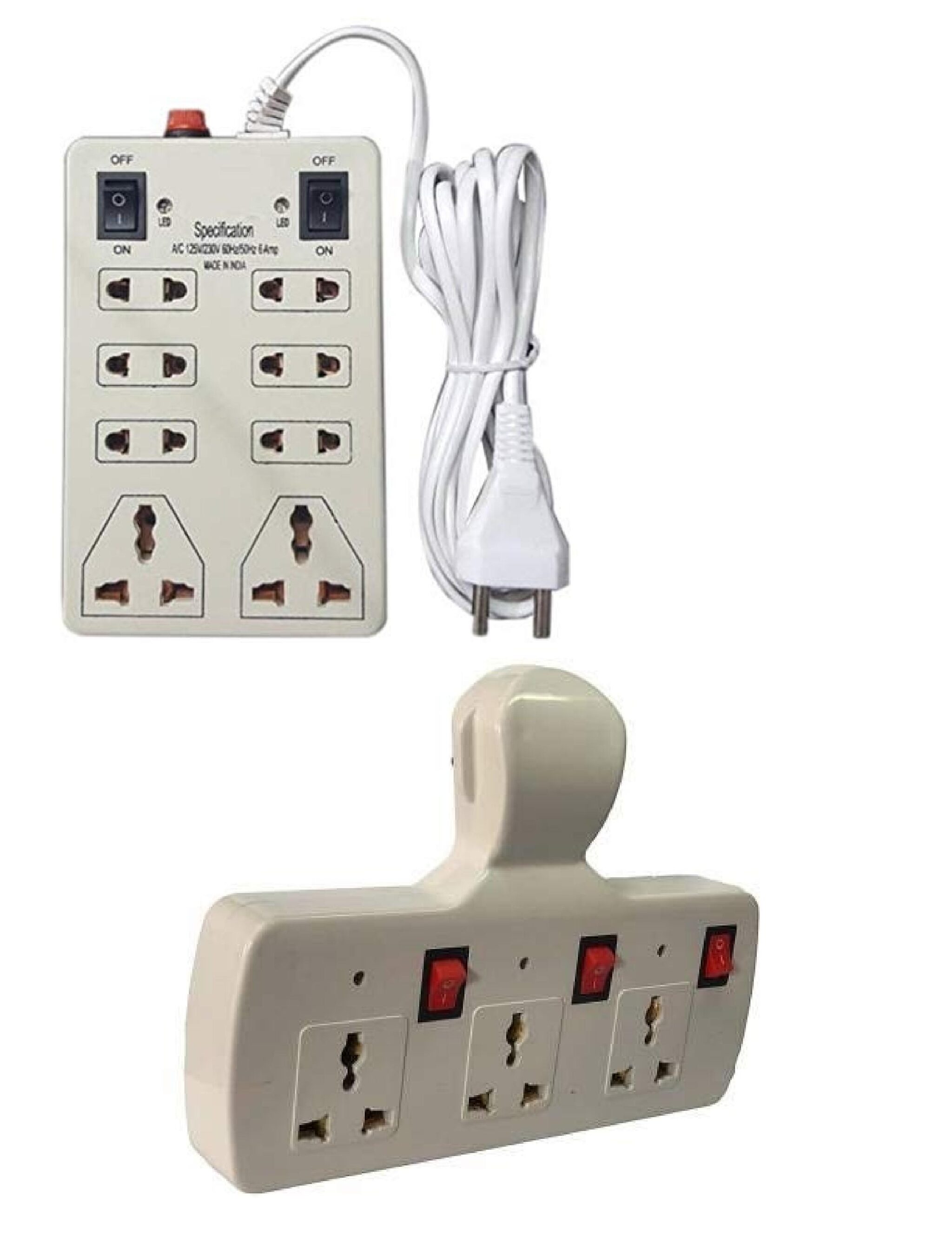 

G GAPFILL Multi Pin White Extension Board ( 2 5 m 11 Socket 5 Switches)