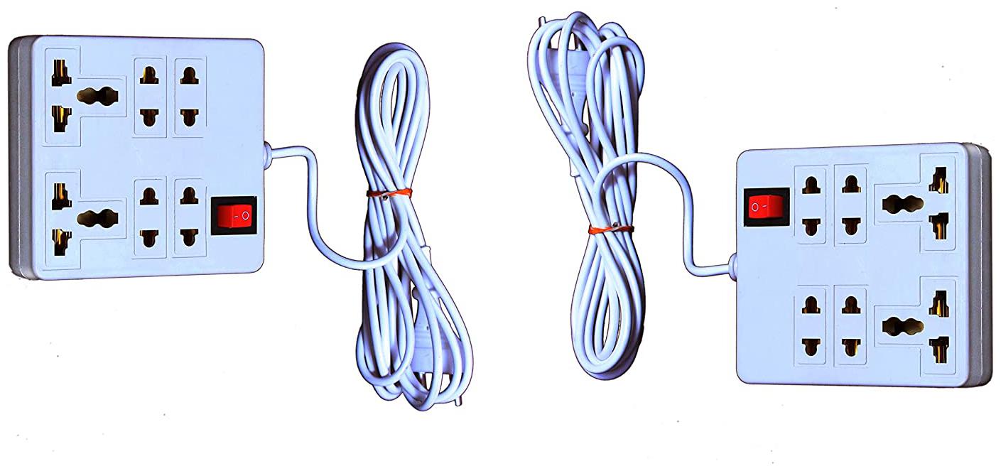 

G GAPFILL Multi Pin White Extension Board ( 3 m 12 Socket 2 Switches)