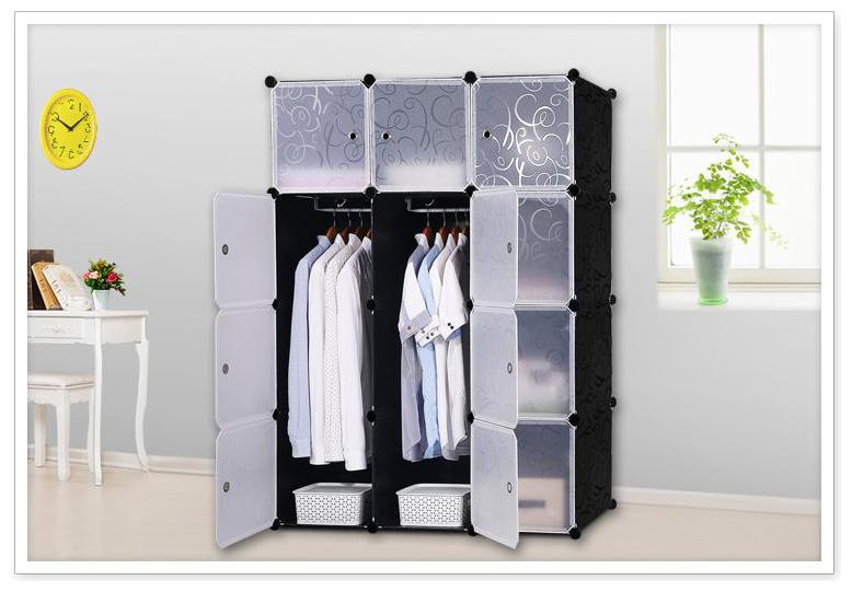 

G-KAMP JAPAN 12 Cube Multipurpose Magnetic Door Waterproof Wardrobe Metallic Wire Storage Organiser