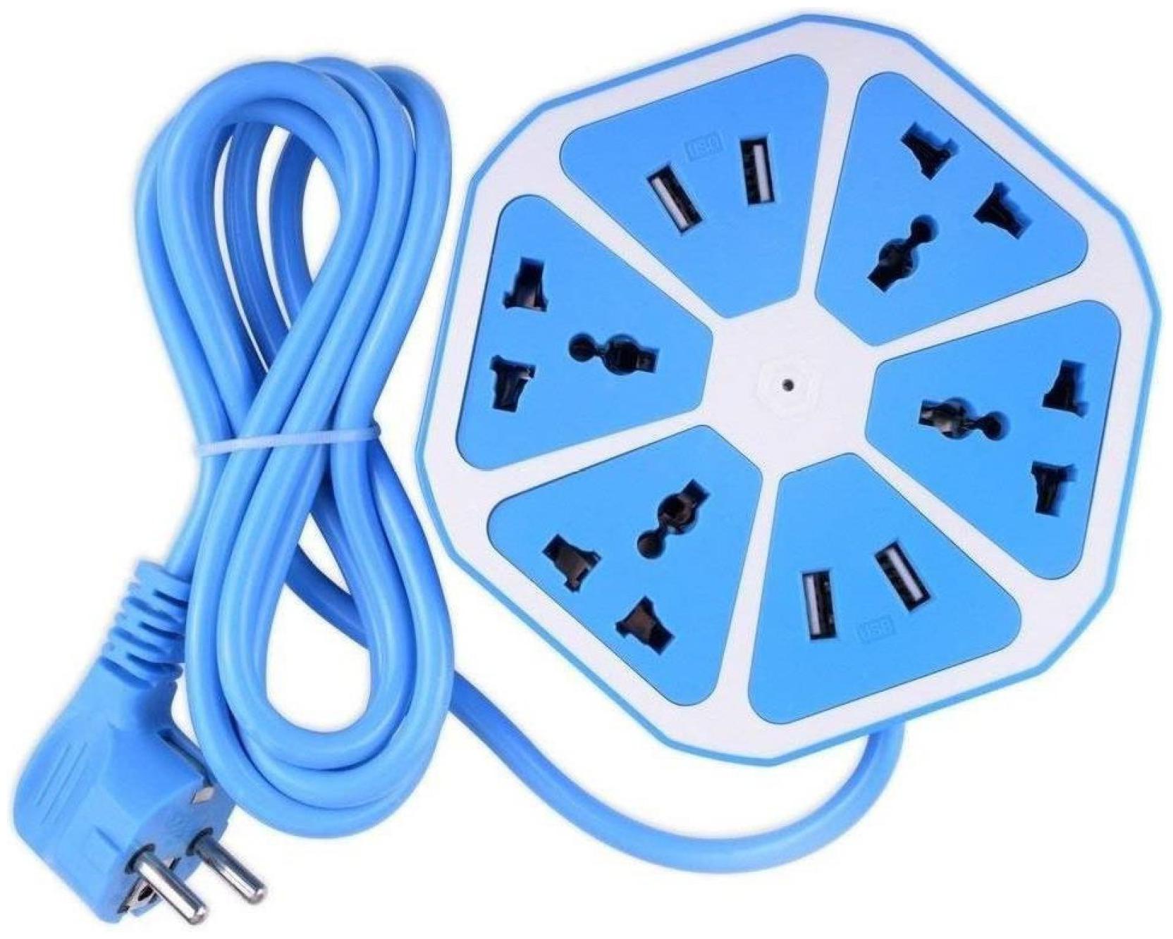 

Gabbar Three Pin Blue Extension Board ( 2 m 4 Socket 4 Switches)