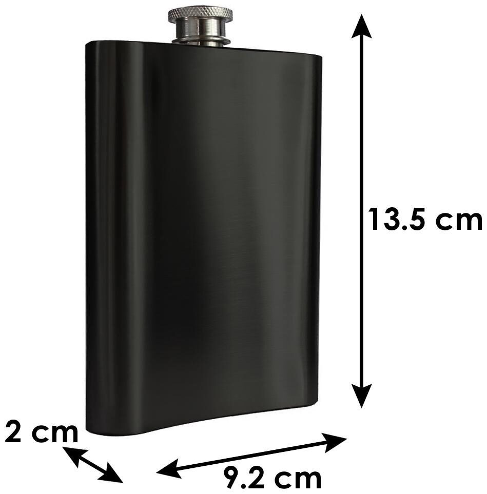 

Gabbar 8 Oz Capacity Stainless Steel Hip Flask with Steel Funnel Leak Proof Matt Finish