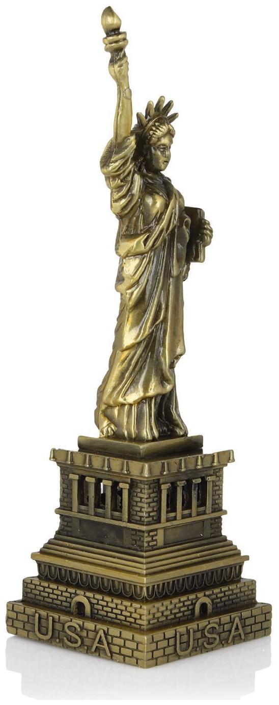 

Gabbar Statue of Liberty Handmade Artware Model Decoration-Antique Brass (Large)