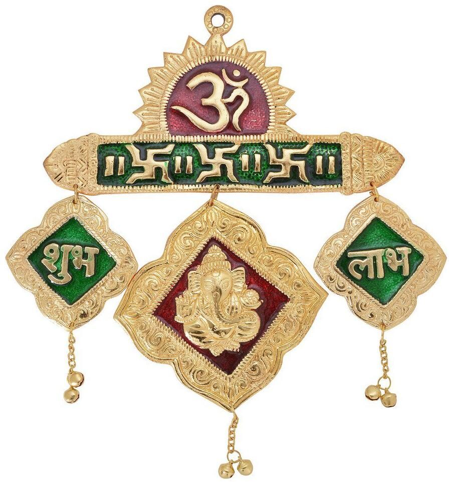 

GAC Trend Toran Shubh-Labh Wall Hanging Gold