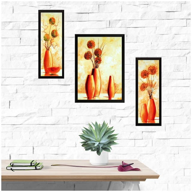 Gallery99 Wood Printed Multi Canvas painting ( Set of 3 )