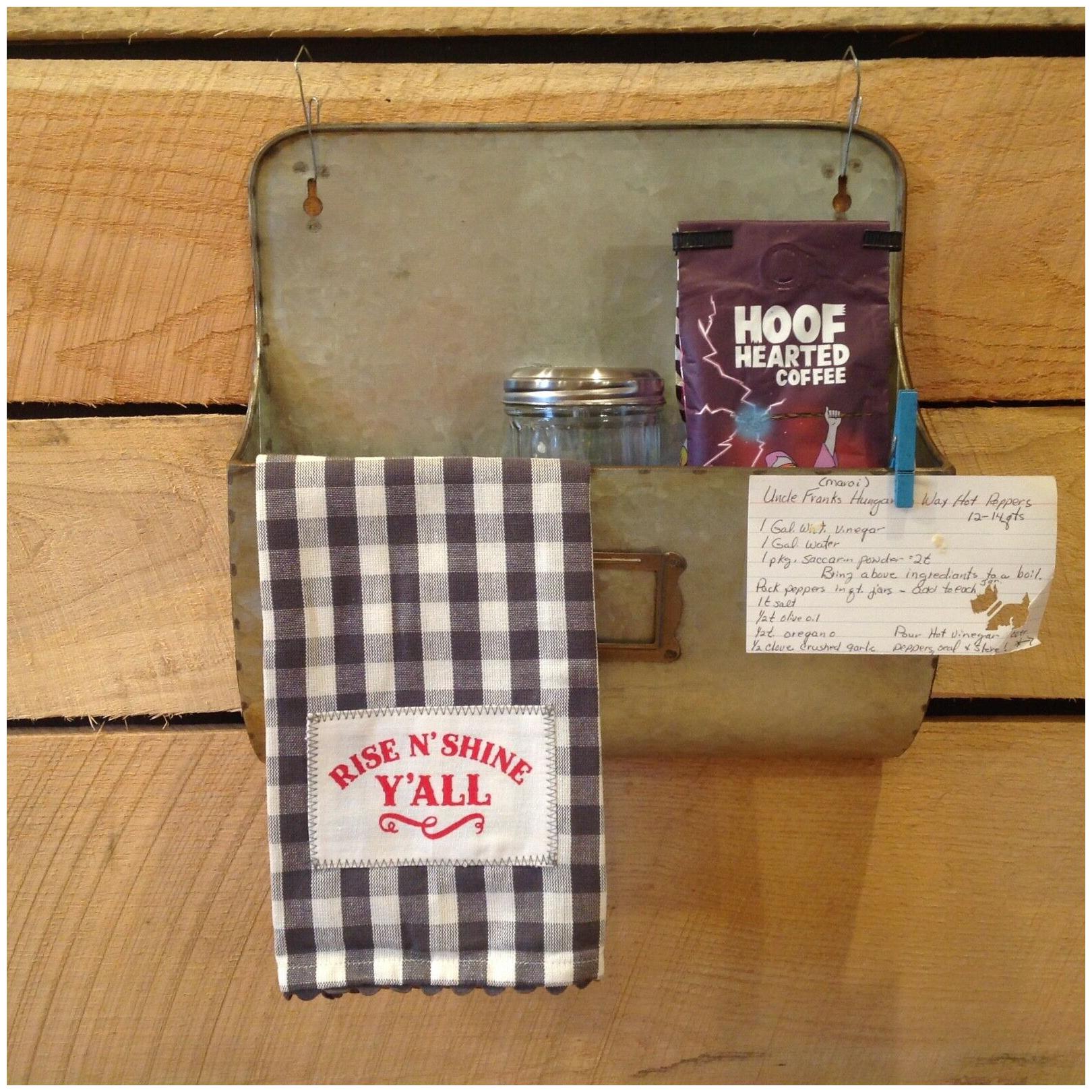 

Galvanized Wall Pocket Primitive Farmhouse Hanging Letter File NEW by CTW