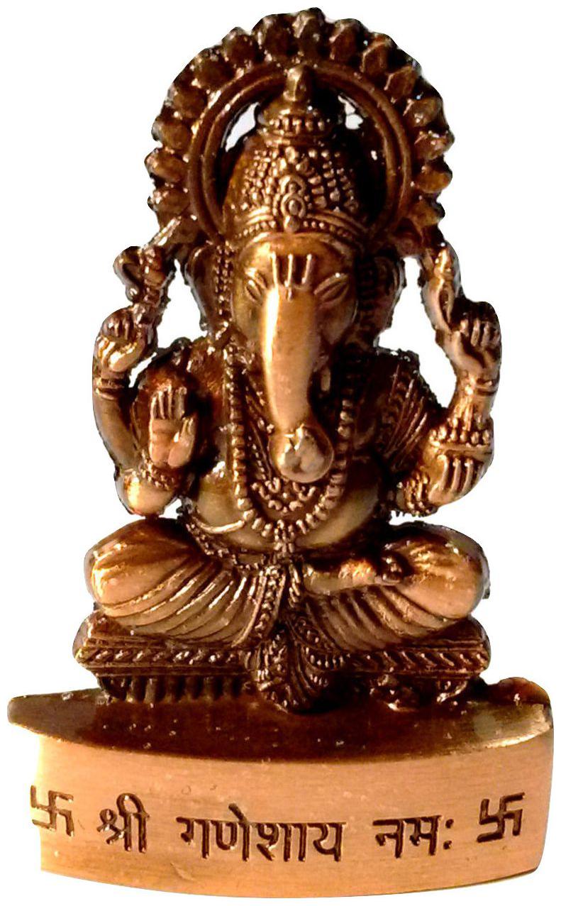 

GANESH IDOL COPPER PLATED IDOL MURTI