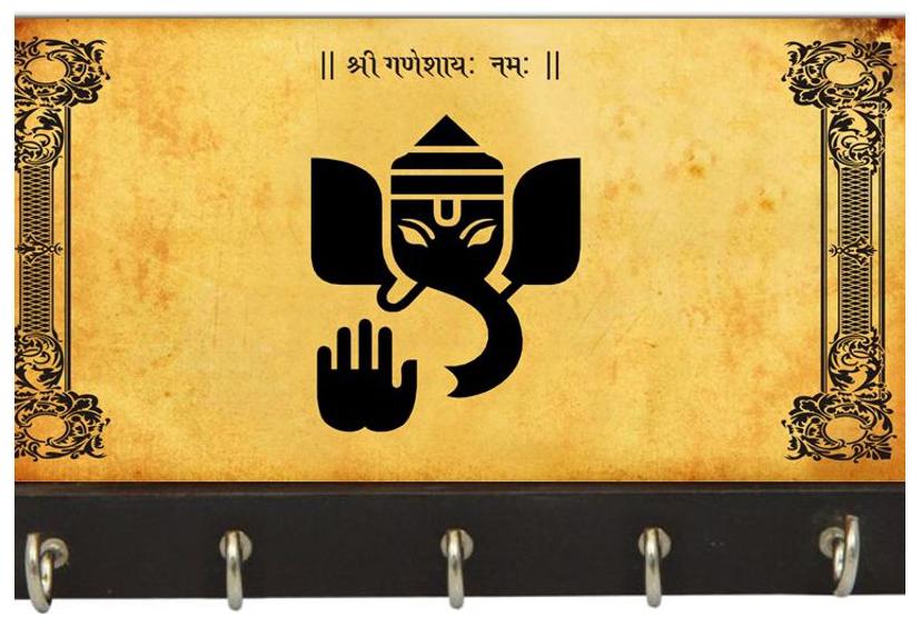 

Ganesh Ji KeyHolder with UV Coating 25 4 cm (10 inch) x 15 24 (6 inch) Home d cor Long lasting impression