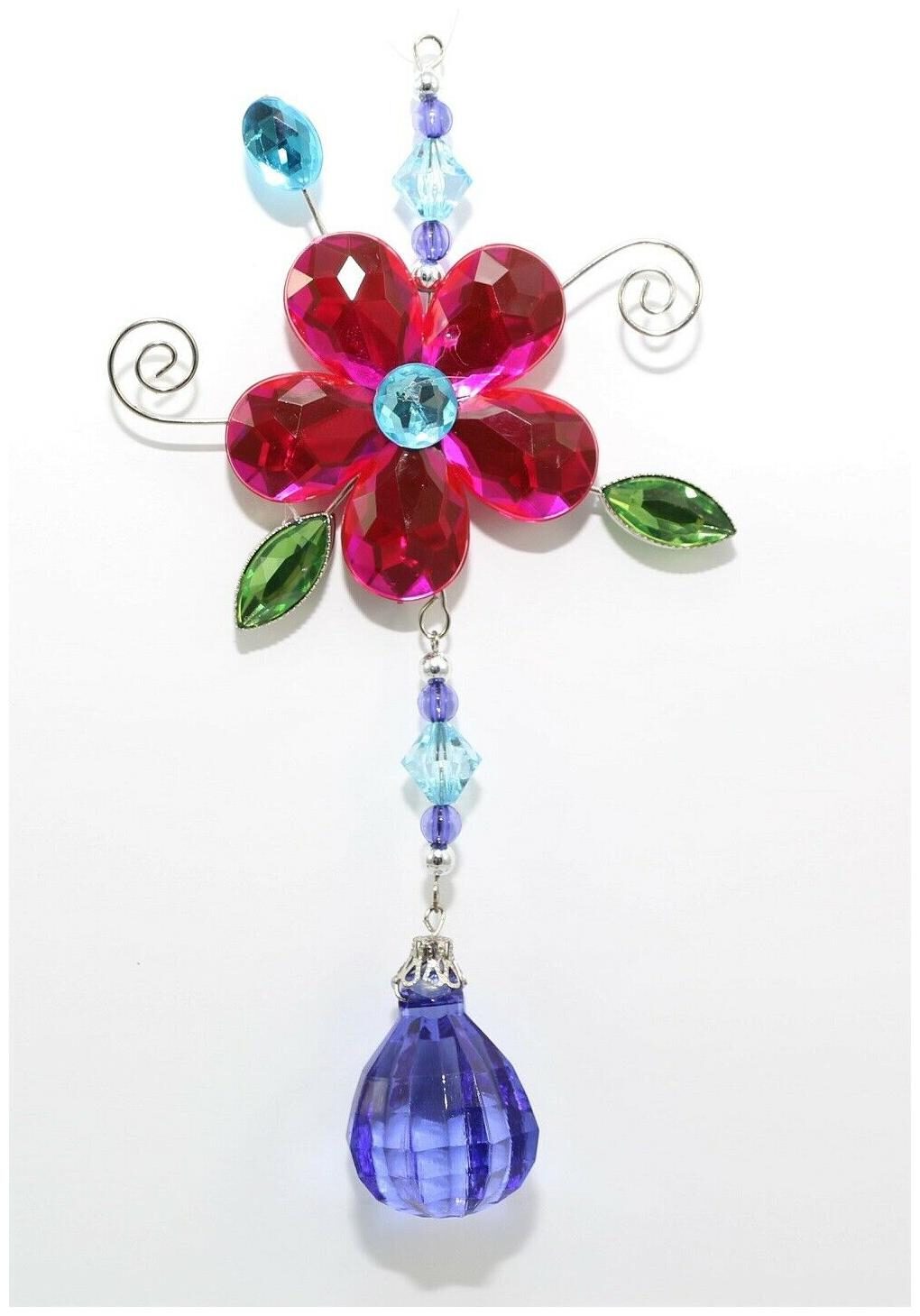 

Ganz E7 Christmas Decor Crystal 7in Hanging Daisy Pendant Ornament ACRY-334