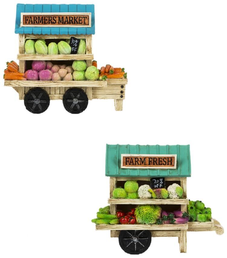 

Ganz E9 Garden Home Decor Vegetable Carts Figurines 6in 2pc Set ER69242