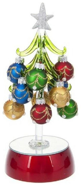 

Ganz H9 Glass Light Up Christmas Tree 8in Figurine w Ornaments - EX26436 Choose