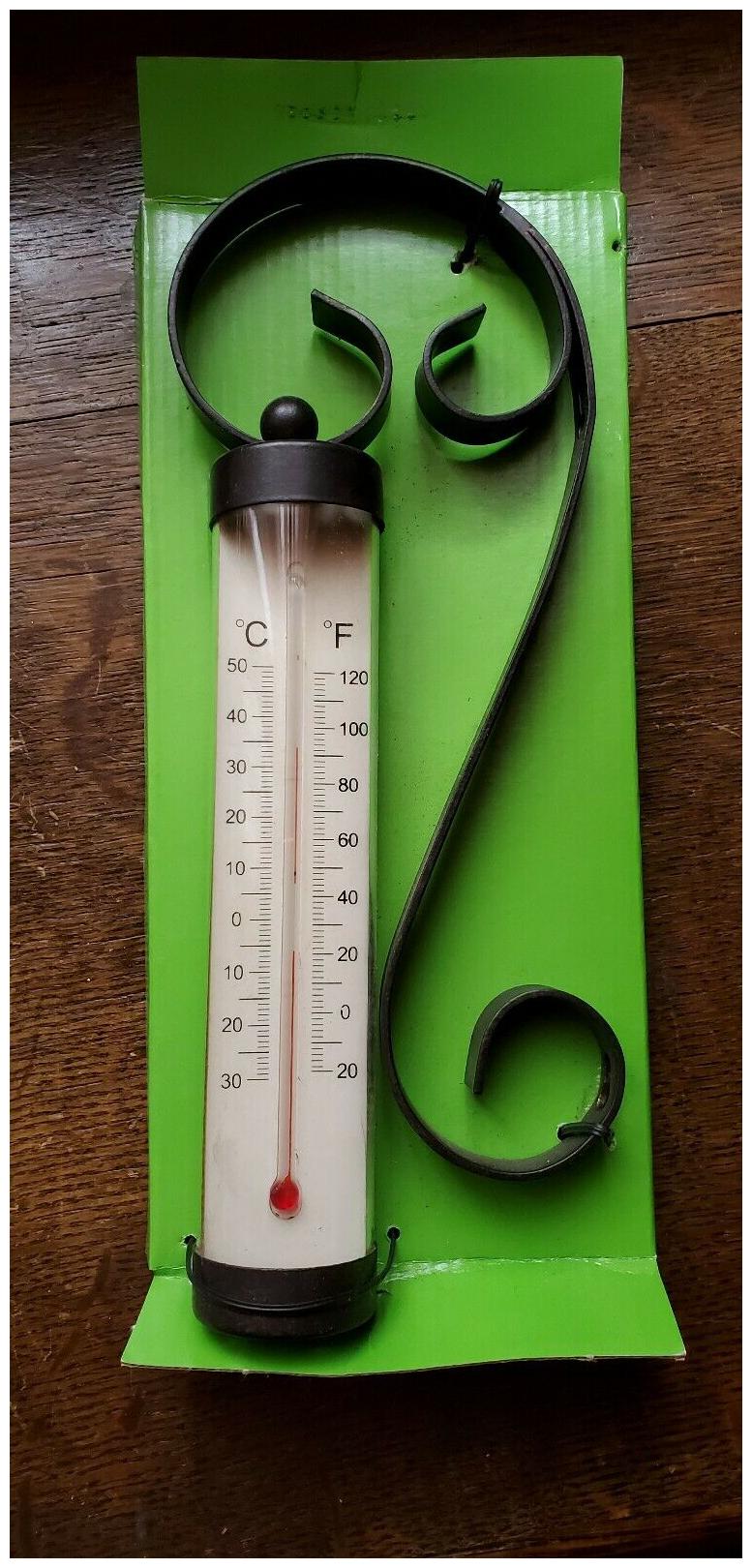 

Garden Treasures 10 Wall Tube Thermometer with decorative scrolling