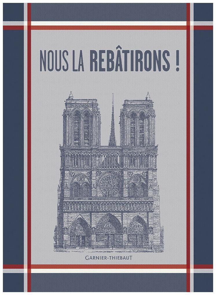 

Garnier Thiebaut French Woven Cotton Kitchen Dish Towel Notre Dame Paris New