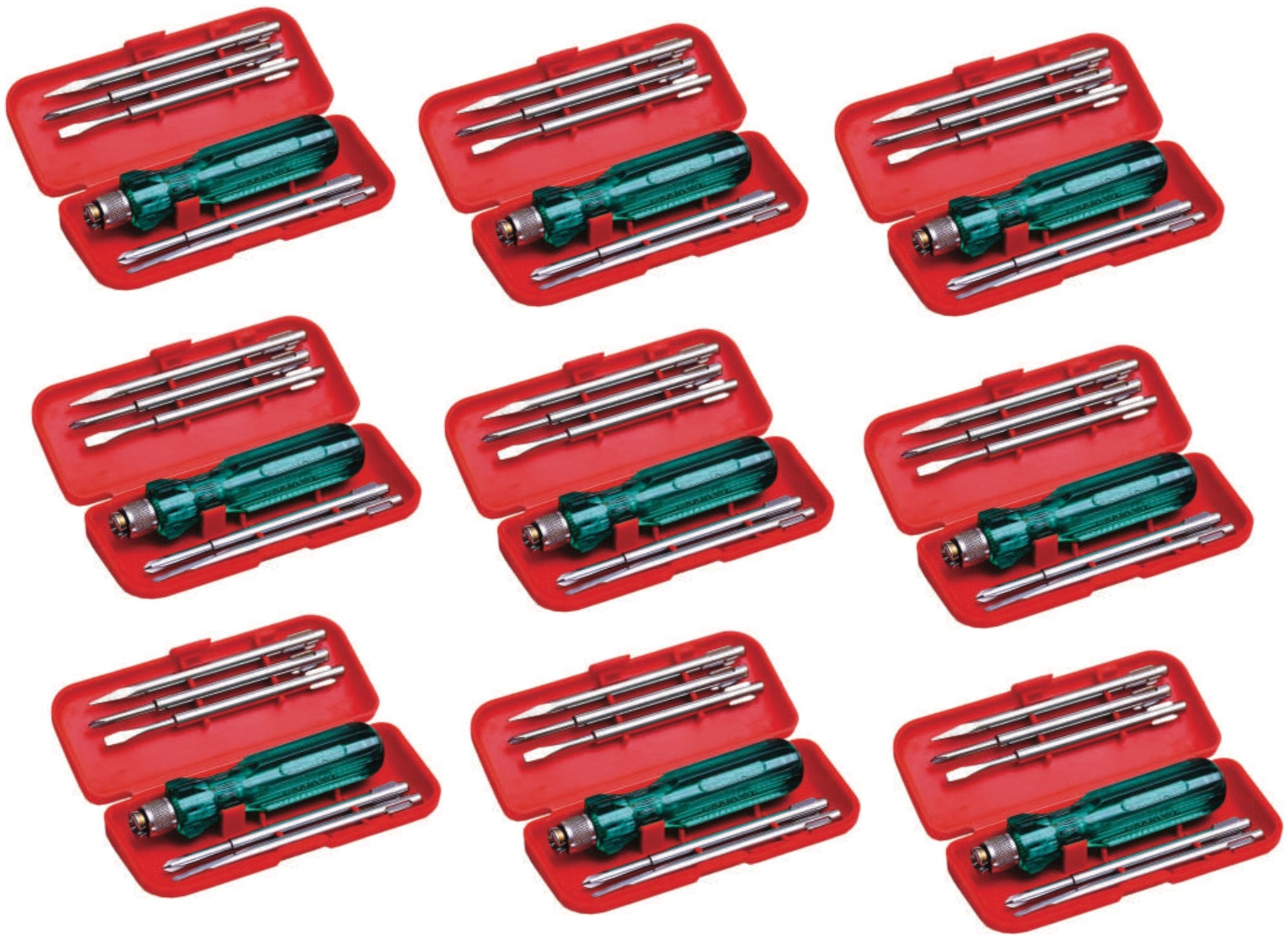 

GB Tools - Screw Driver Kit With Neon Line Tester in Plastic case (Pack of 9 kit)