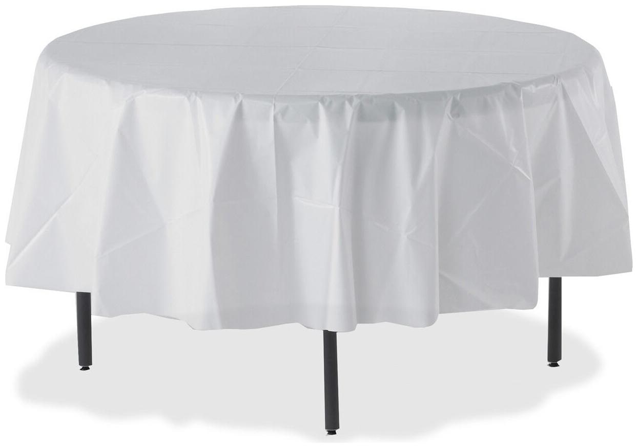 

Genuine Joe Round Tablecover Plastic 84 D 4PK CT WE 10330CT