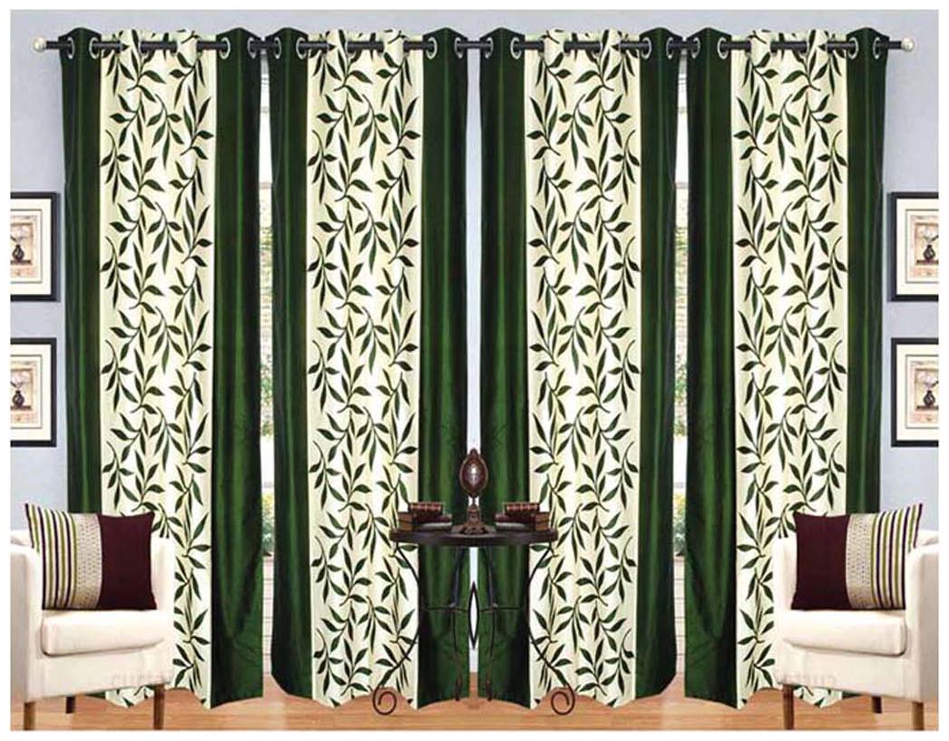 

Geo Nature Polyester Eyelet Door Curtains (7x4 ft) - Set Of 4