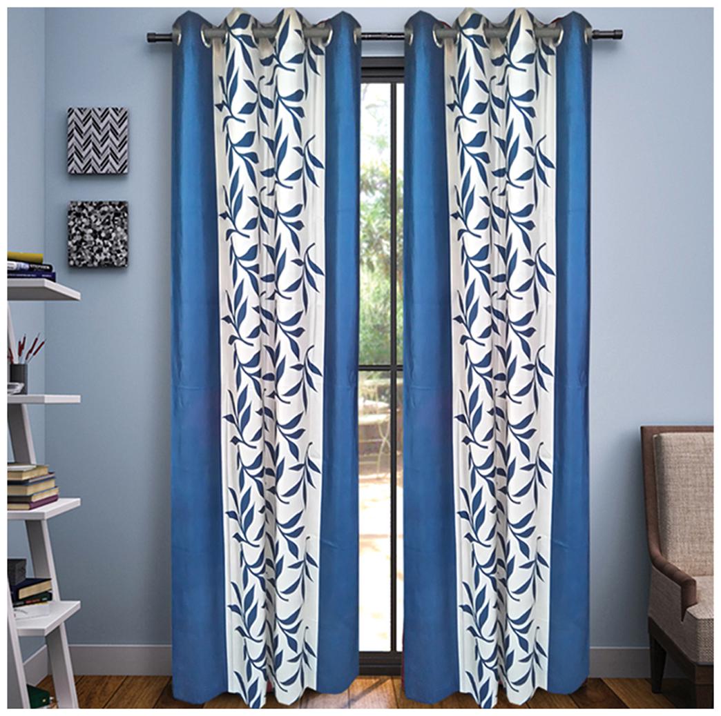 

Geo Nature Polyester Eyelet Door Curtains (7x4 ft) - Set Of 2