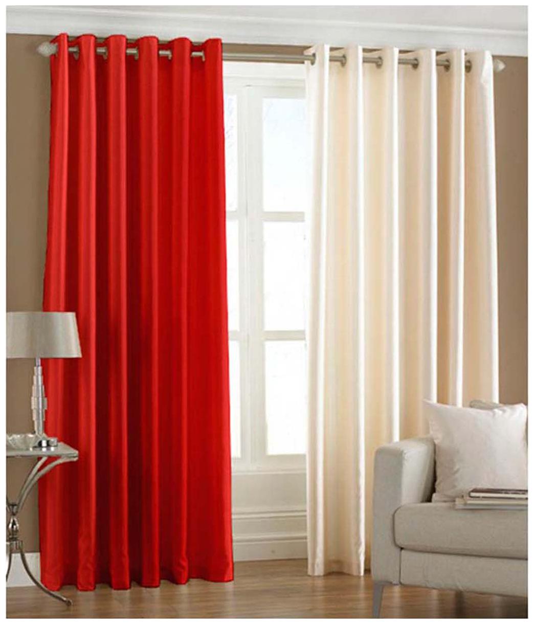 

Geo Nature Polyester Eyelet Door Curtains (7x4 ft) - Set Of 2