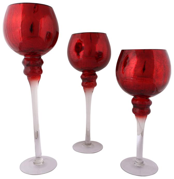 

Giftadia Clear Stem Glass Candle Holder 3 pcs Designer Set - 711125