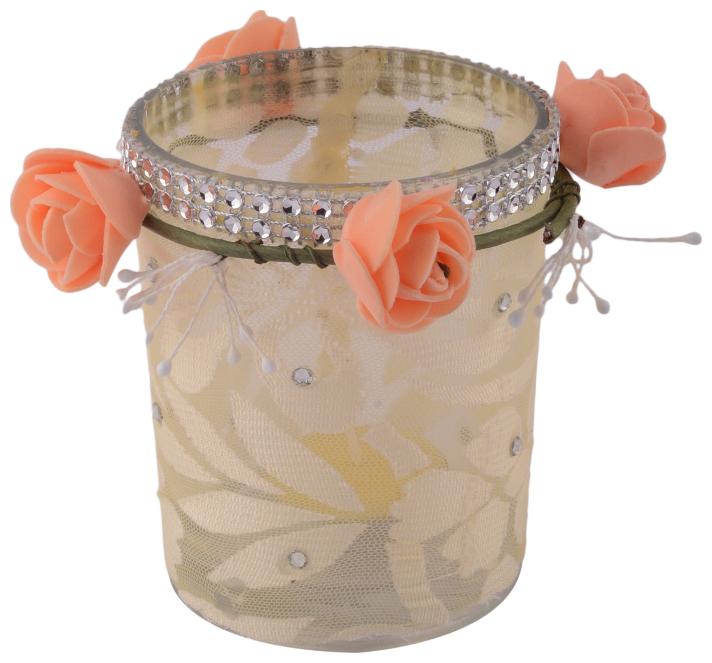 

Giftadia Glass Yellow Candle holder
