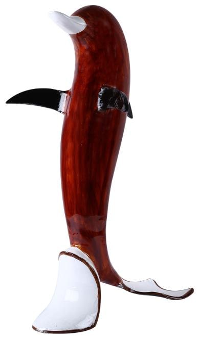 

Giftadia Multicolor Aluminium Metal Standing Dolphin Showpiece