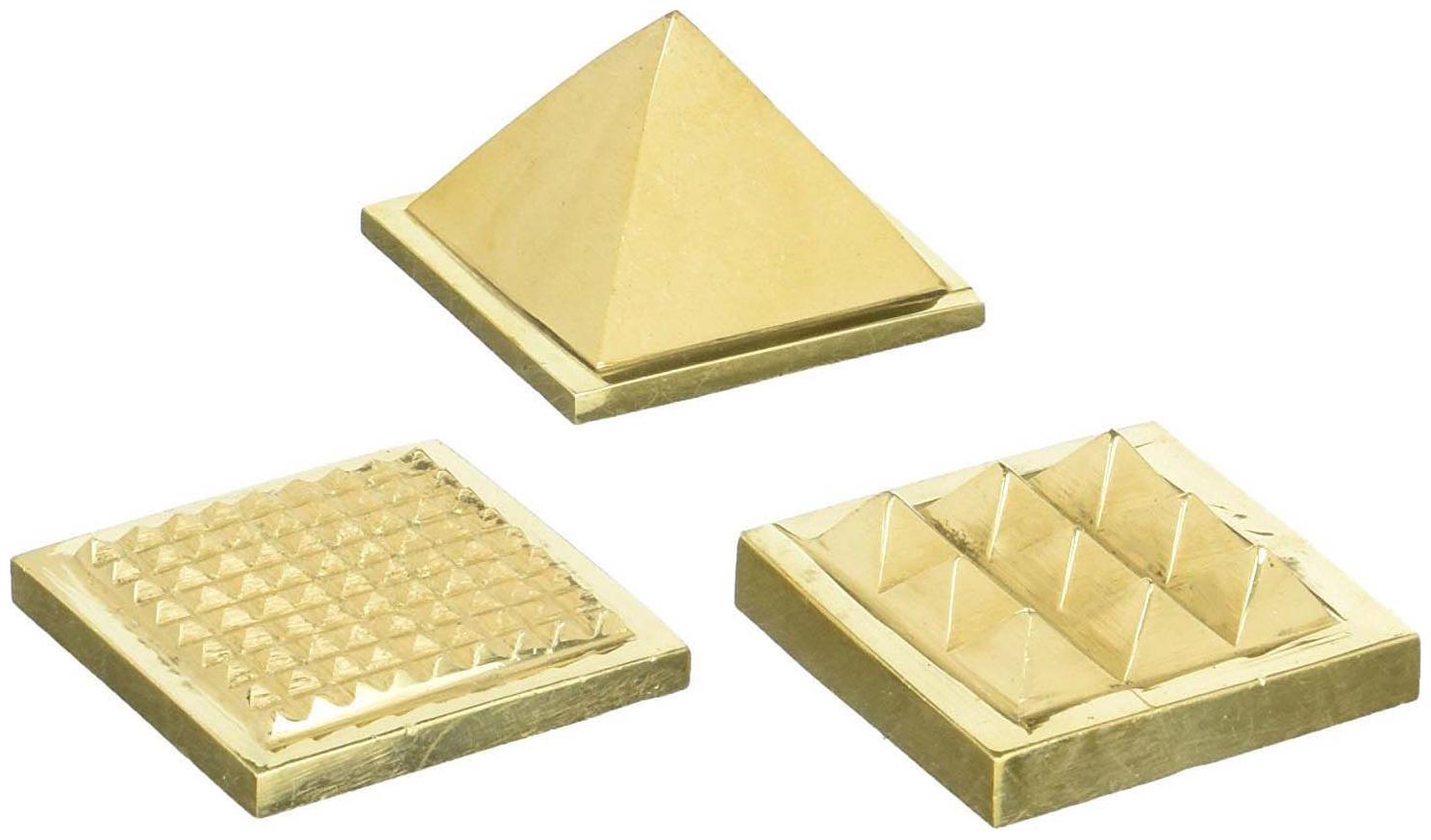 

Maalgodam Energized 1 inch Three Layer Reiki Vastu Wish Pyramid in BRASS for Wish Fulfilling and Healing Remedies for Vastu Dosha