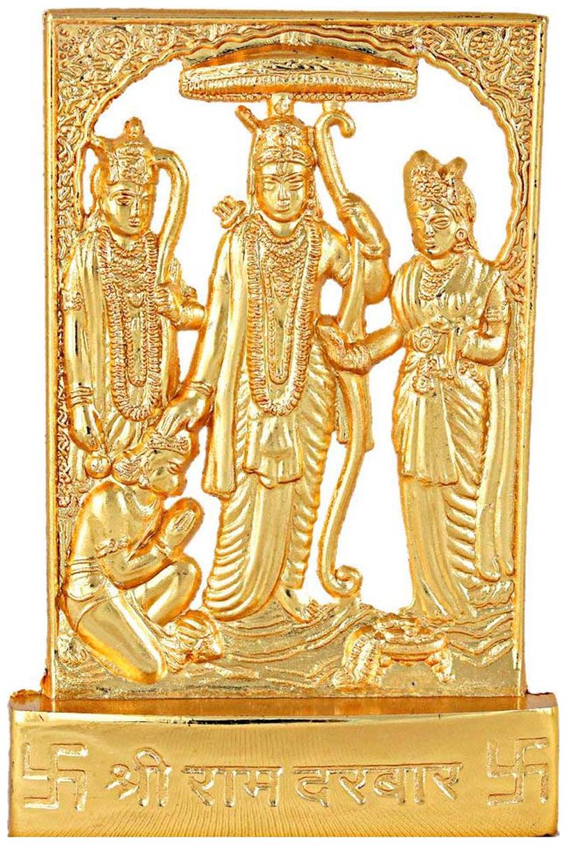 

Maalgodam Gold Plated Decorative Shri Ram Darbar Statue