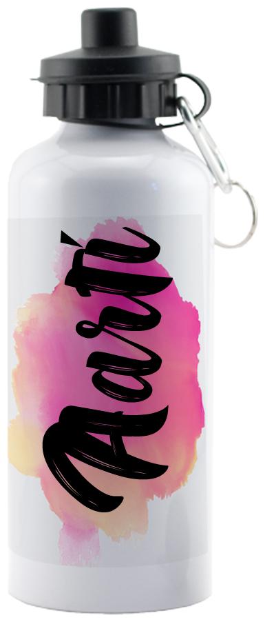 

GIFTSZONE Aluminium White Water Bottle ( 600 ml Set of 1 )