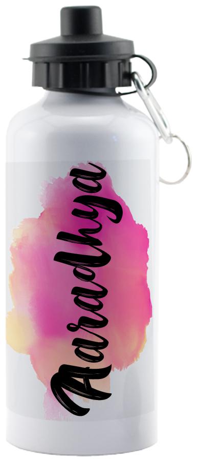 

GIFTSZONE Aluminium White Water Bottle ( 600 ml Set of 1 )