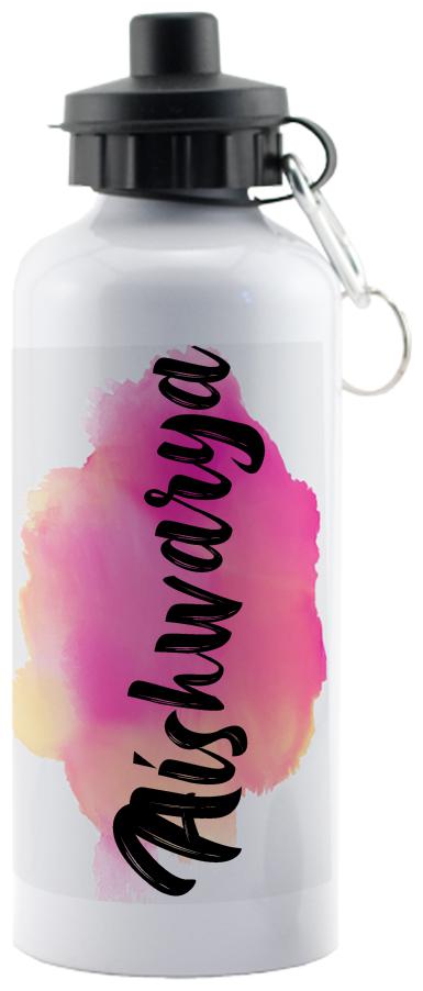 

GIFTSZONE Aluminium White Water Bottle ( 600 ml Set of 1 )