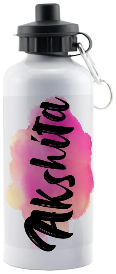 

GIFTSZONE Aluminium White Water Bottle ( 600 ml Set of 1 )