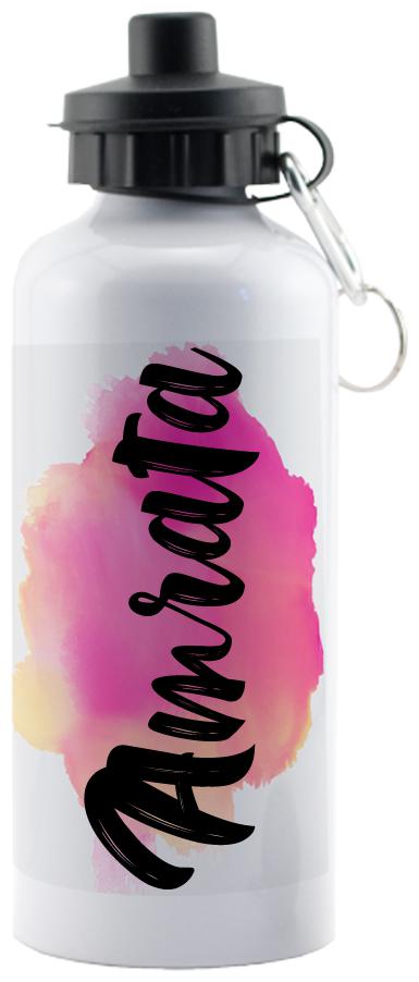 

GIFTSZONE Aluminium White Water Bottle ( 600 ml Set of 1 )