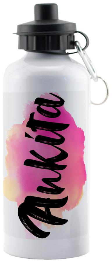 

GIFTSZONE Aluminium White Water Bottle ( 600 ml Set of 1 )