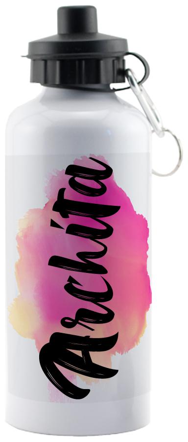

GIFTSZONE Aluminium White Water Bottle ( 600 ml Set of 1 )
