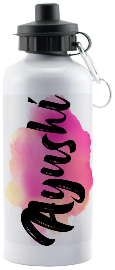 

GIFTSZONE Aluminium White Water Bottle ( 600 ml Set of 1 )