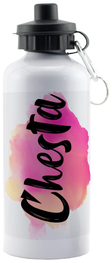 

GIFTSZONE Aluminium White Water Bottle ( 600 ml Set of 1 )
