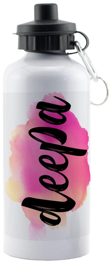 

GIFTSZONE Aluminium White Water Bottle ( 600 ml Set of 1 )
