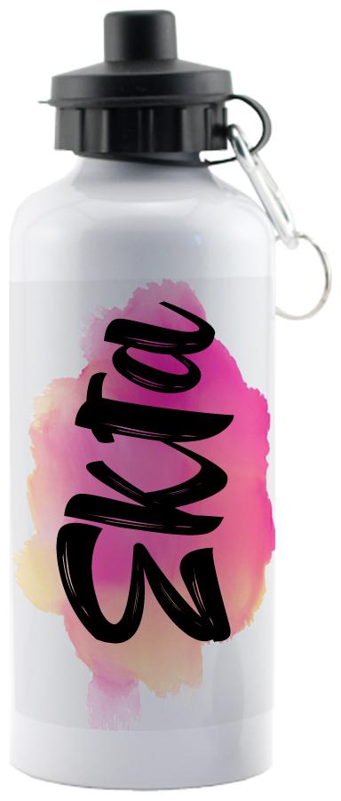 

GIFTSZONE Aluminium White Water Bottle ( 600 ml Set of 1 )