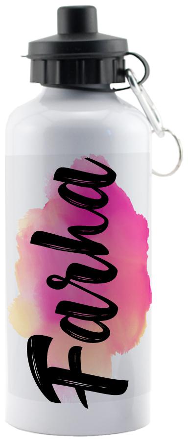 

GIFTSZONE Aluminium White Water Bottle ( 600 ml Set of 1 )