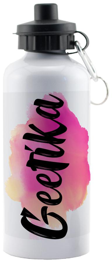

GIFTSZONE Aluminium White Water Bottle ( 600 ml Set of 1 )
