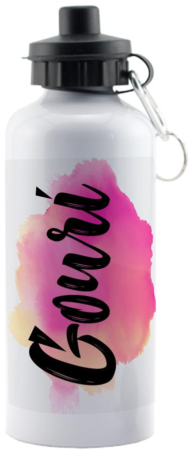 

GIFTSZONE Aluminium White Water Bottle ( 600 ml Set of 1 )