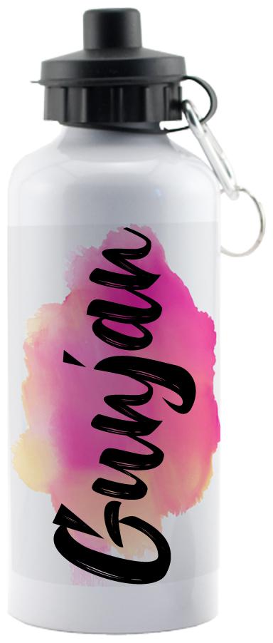 

GIFTSZONE Aluminium White Water Bottle ( 600 ml Set of 1 )