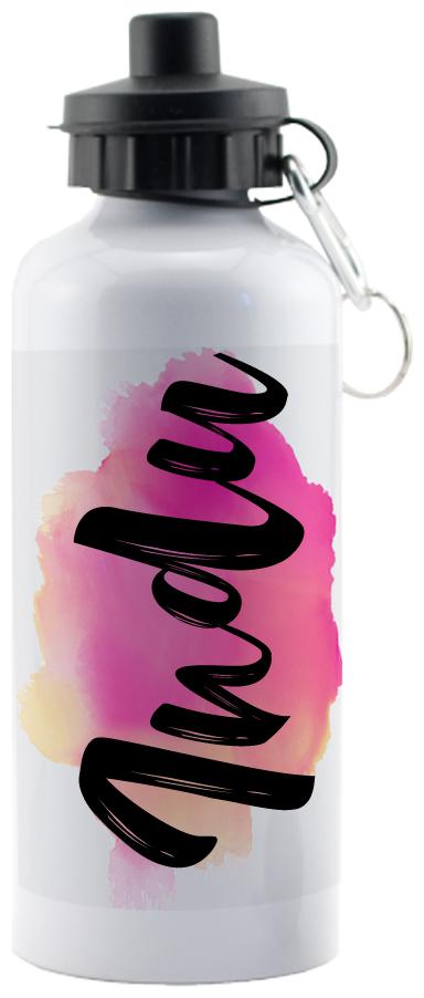 

GIFTSZONE Aluminium White Water Bottle ( 600 ml Set of 1 )