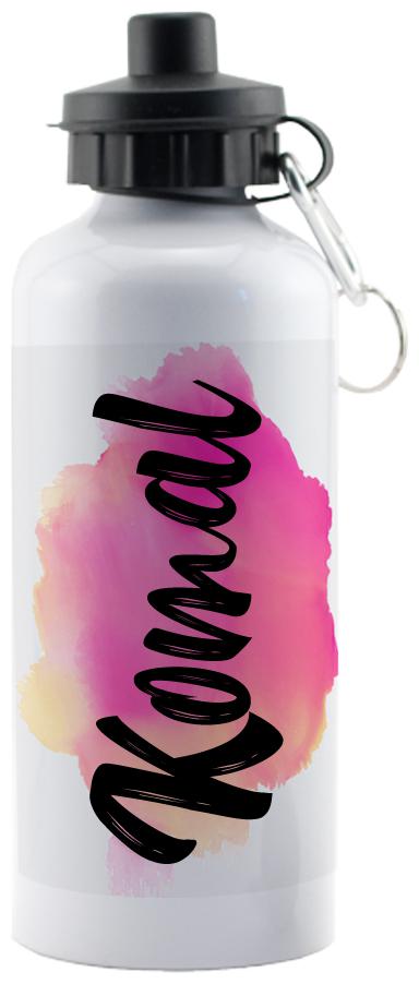 

GIFTSZONE Aluminium White Water Bottle ( 600 ml Set of 1 )