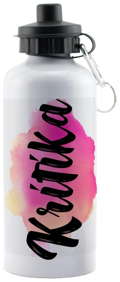 

GIFTSZONE Aluminium White Water Bottle ( 600 ml Set of 1 )