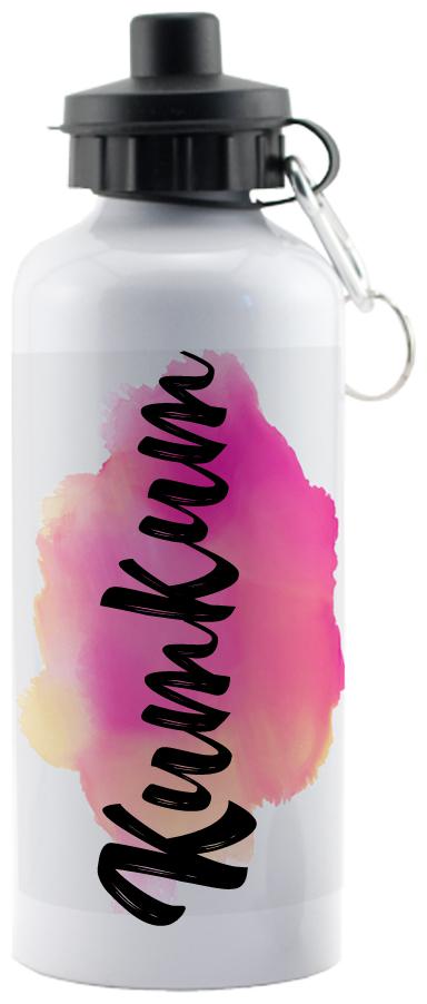 

GIFTSZONE Aluminium White Water Bottle ( 600 ml Set of 1 )
