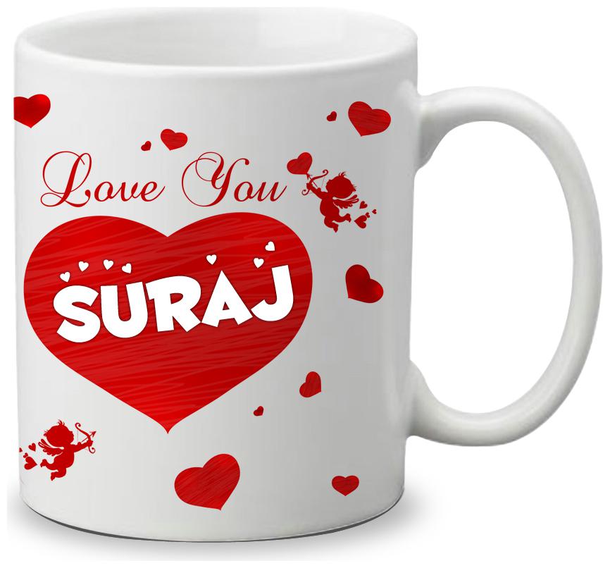

Giftszone Love u Suraj Name White Mug Best Gifts for Valentine s Day Anniversary