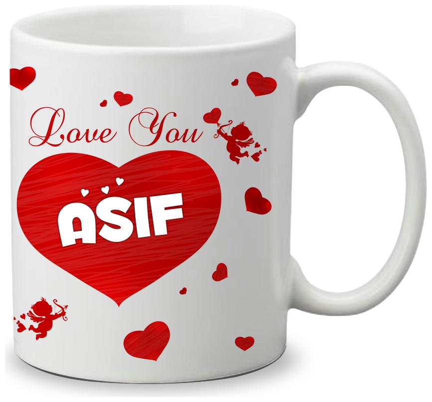 

Giftszone Love u Asif Name White Mug Best Gifts for Valentine s Day Anniversary