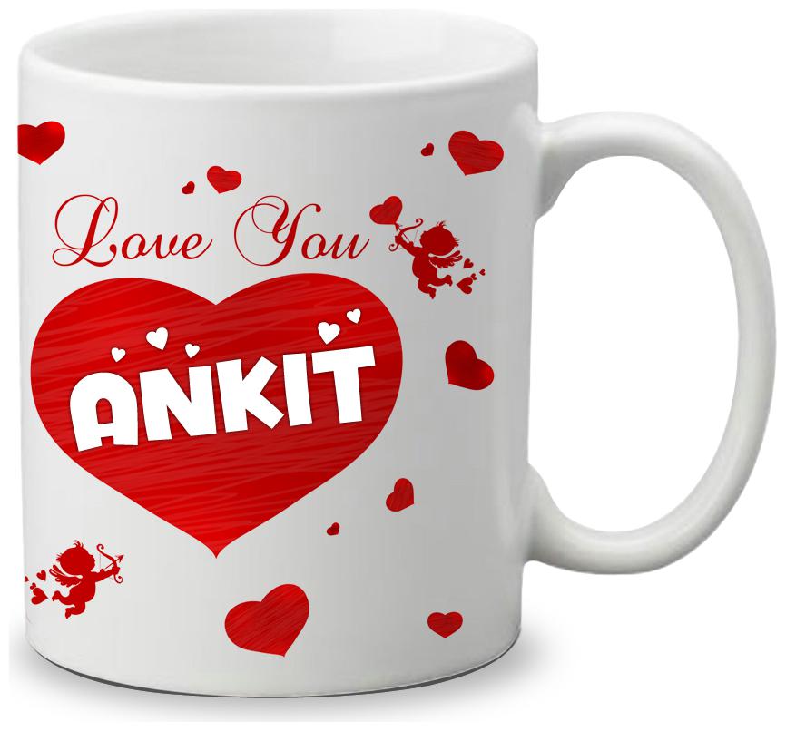 

Giftszone Love u Ankit Name White Mug Best Gifts for Valentine s Day Anniversary