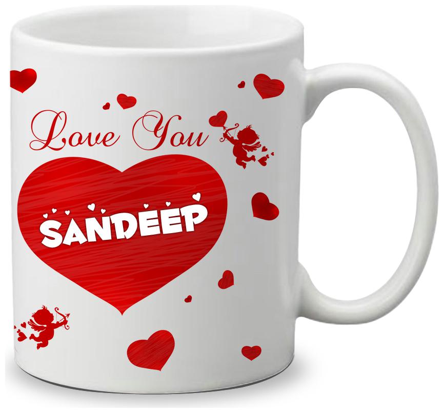 

Giftszone Love u Sandeep Name White Mug Best Gifts for Valentine s Day Anniversary