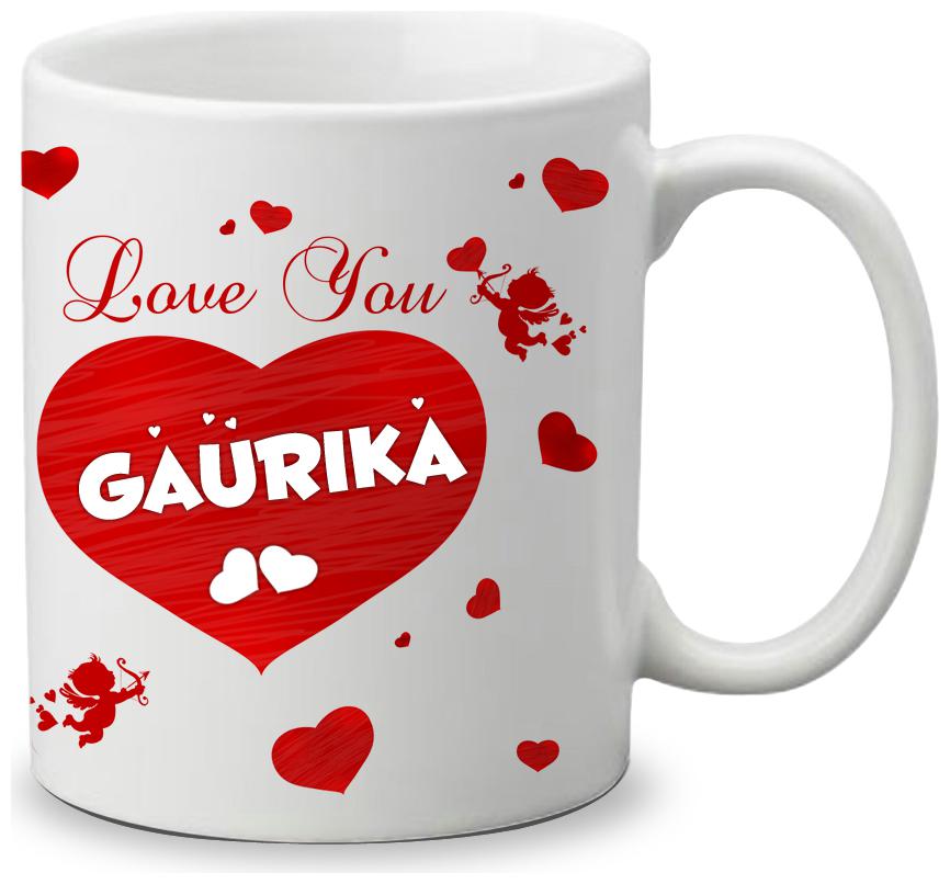 

Giftszone Love u Gaurika Name White Mug Best Gifts for Valentine s Day Anniversary